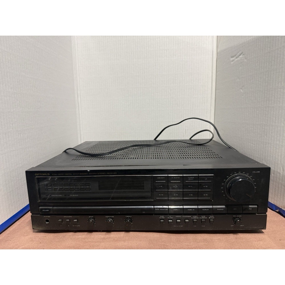 Optimus STAV-3000 Stereo Receiver Digital Synthesized AM FM "WORKS"